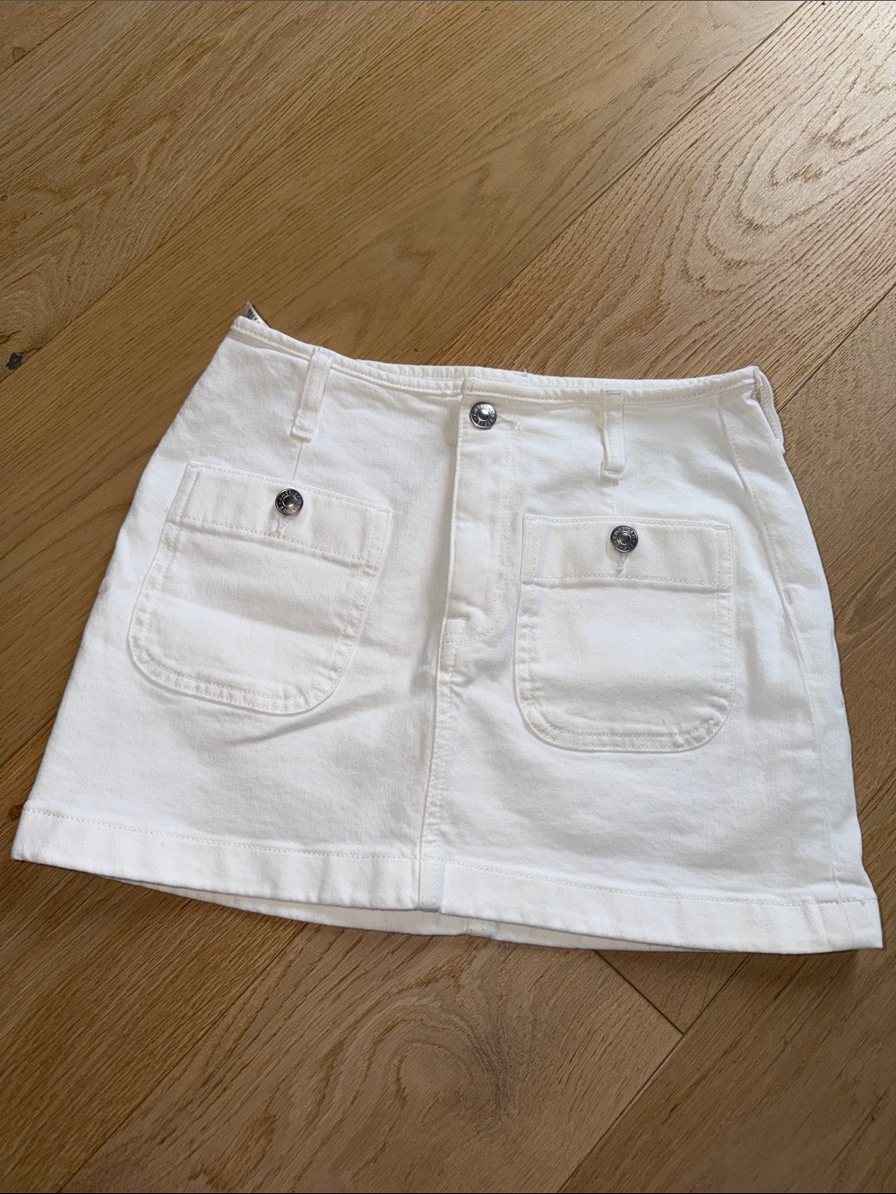 American Eagle Outfitters White Denim Mini Skirt